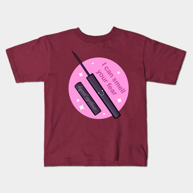 Eyeliner Kids T-Shirt by LVBart